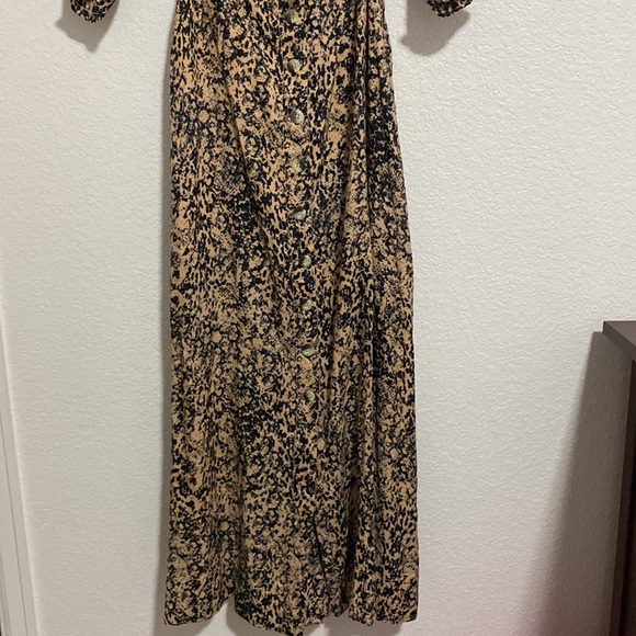 Free People String of Hearts Smocked Cutout Maxi Dress XS - Picture 9 of 14